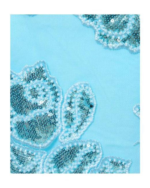 ROTATE BIRGER CHRISTENSEN Blue Dula Beaded Skirt