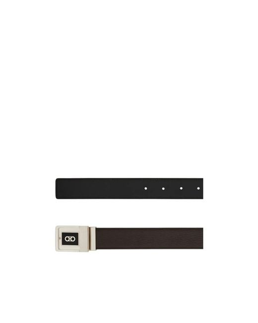 Ferragamo White Reversible And Adjustable Belt for men