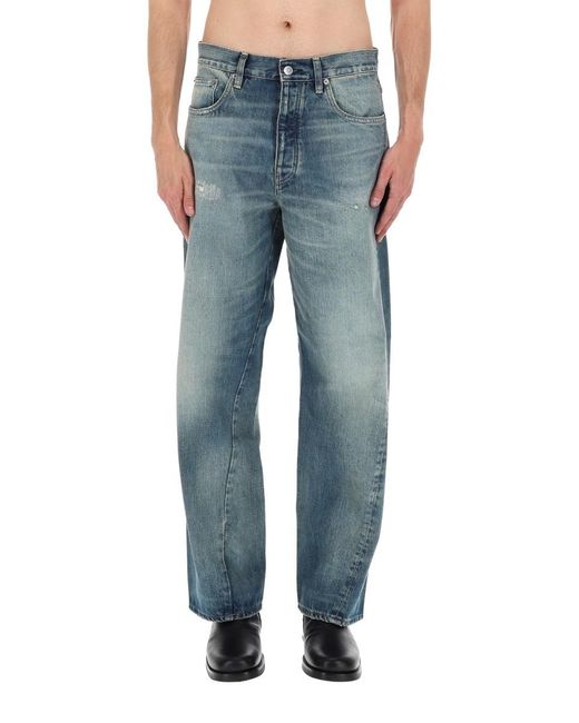 sunflower Blue Relaxed Straight-Leg Jeans for men