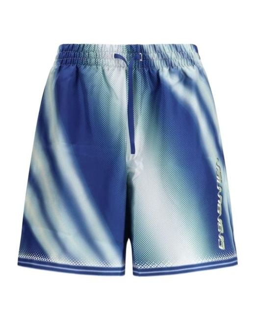 Casablanca Blue Wave Print Drawstring Trousers for men