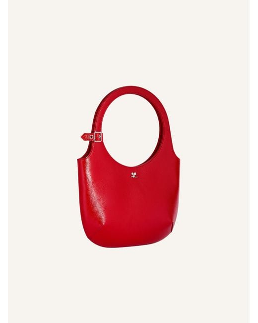 Courreges Red Courrèges Holy Naplack Zipped Tote Bag