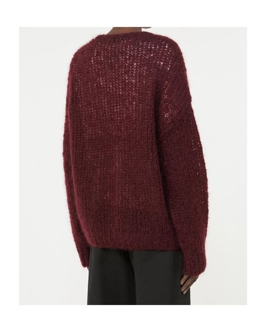 Weekend by Maxmara Red Danza Oversized Knitted Cardigan