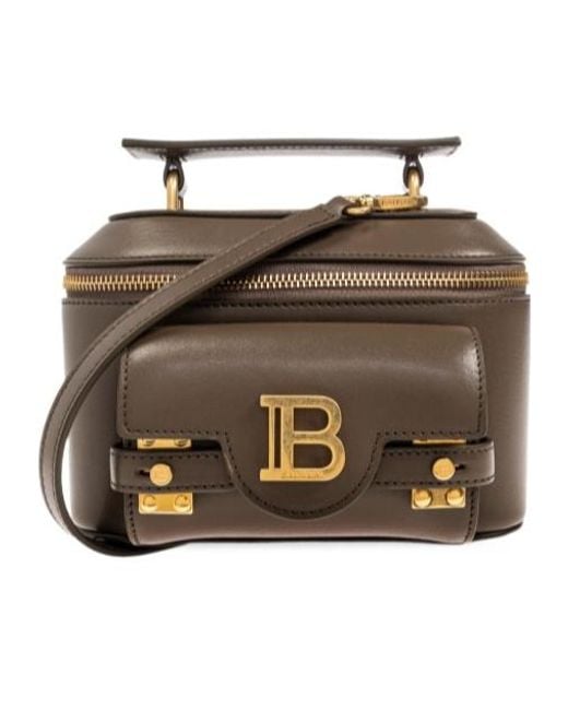 Balmain Brown B Buzz All-Around Zip Fastened Tote Bag