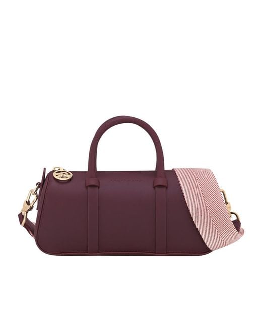 Longchamp Purple Daylong S Leather Tote Bag