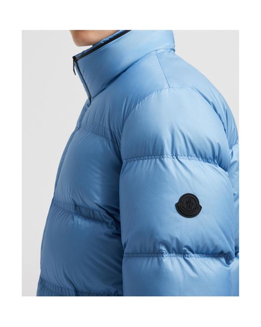 Moncler Blue Masac Zip-Up Short Puffer Jacket for men