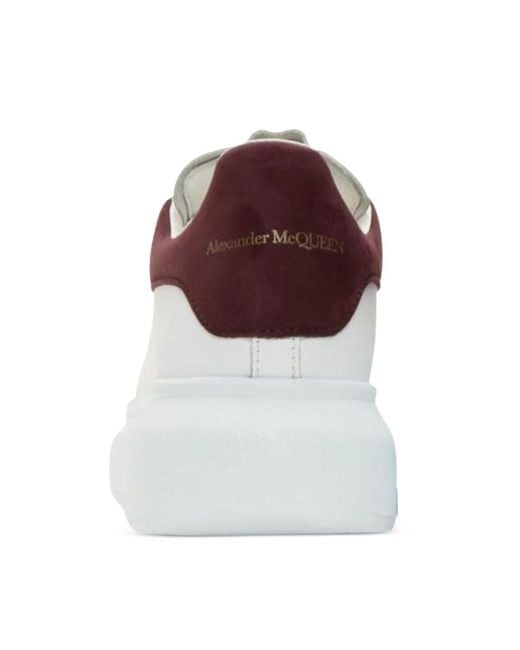 McQueen White Oversized /Burgundy' Sneakers for men