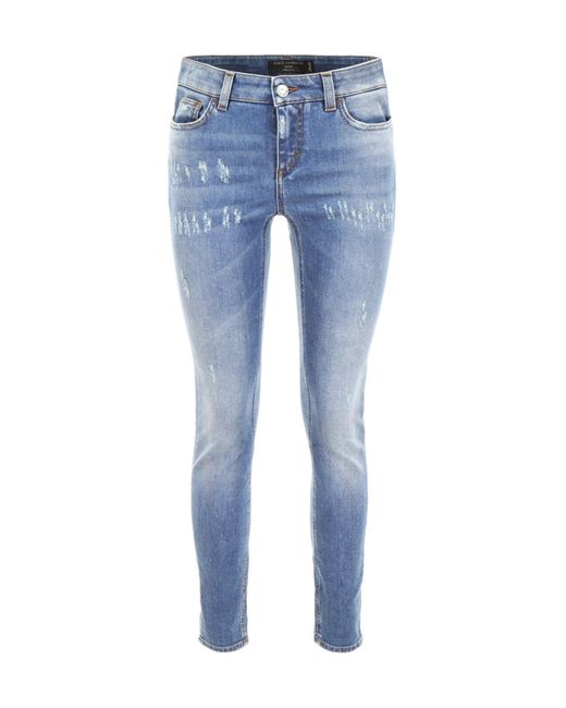 Dolce & Gabbana Blue Faded Skinny Jeans
