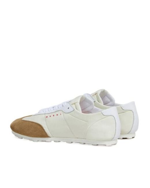 Marni White Off- Nylon Softy Soccer Sneaker for men