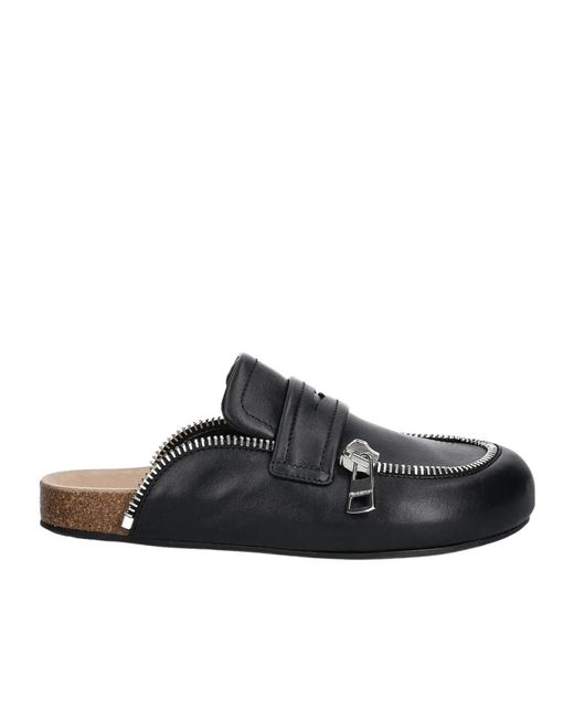 J.W. Anderson Black Round Toe Mules