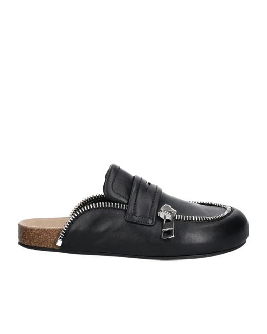 J.W. Anderson Black Round Toe Mules