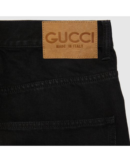 Gucci Black Horsebit Straight-Leg Pants