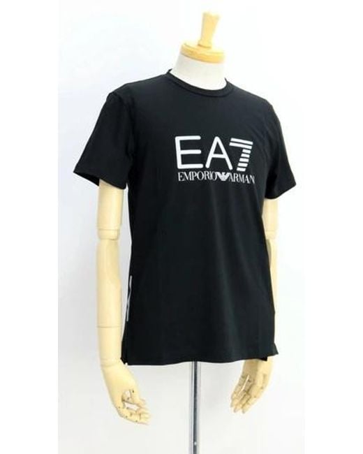 EA7 Black Logo T-Shirt for men