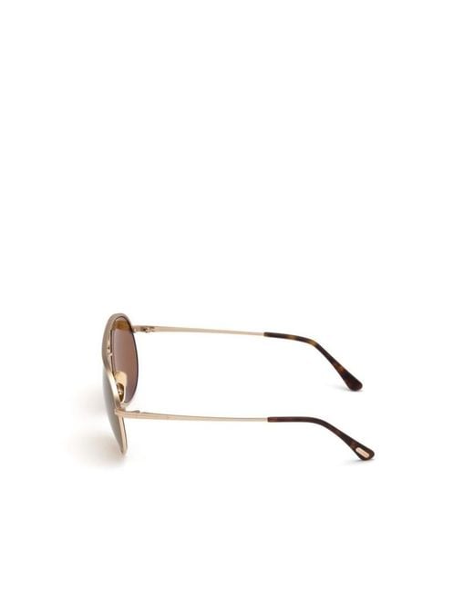 Tom Ford Metallic Logo Sunglasses for men