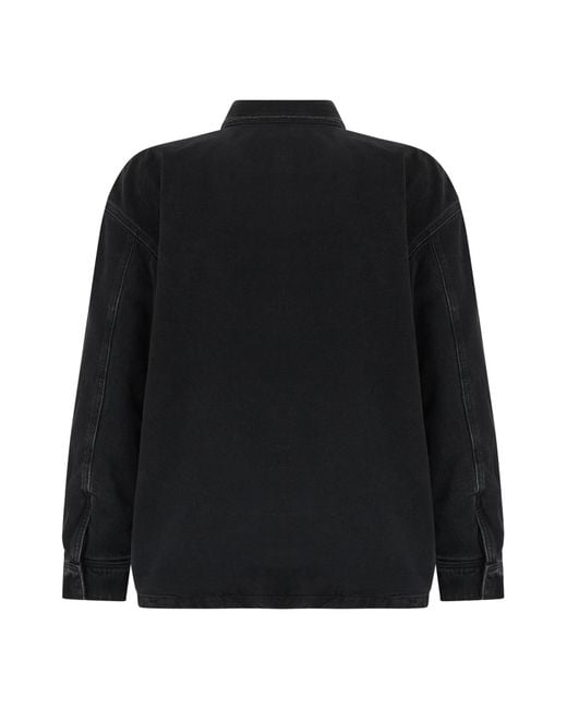 ICON DENIM Black Long-Sleeved Denim Shirt for men