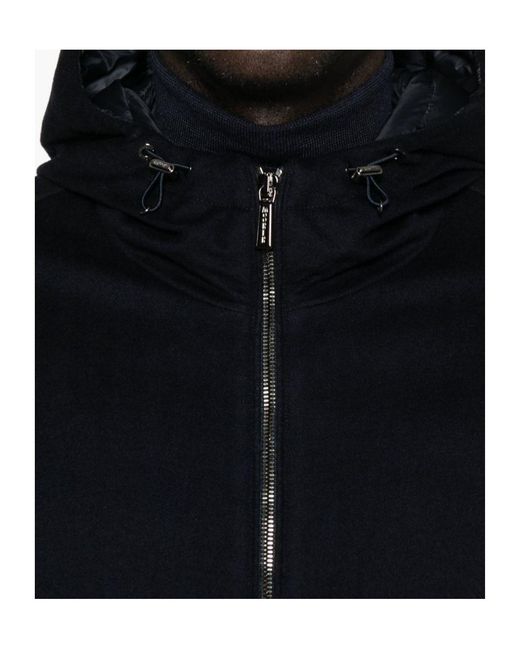 Moorer Black Front Zip Jacket for men