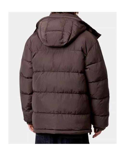 Carhartt Brown Button Hooded Jacket for men