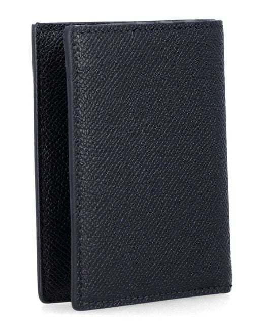 Tom Ford Blue Logo Plaque Bi-Fold Card Holder for men