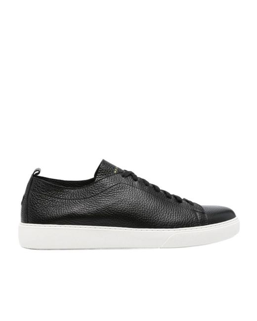 Henderson Black Byron Leather Sneakers for men