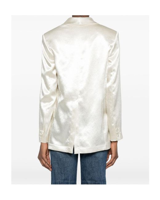 Alysi White Single-Breasted Jacket