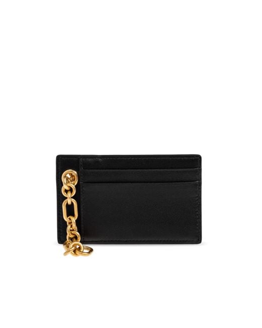 Balmain Black Chain Cardholder Wallet for men