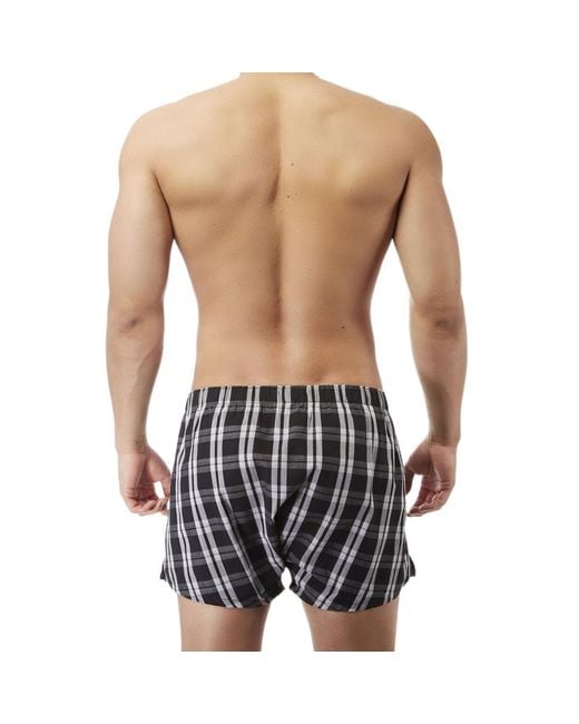 Calvin Klein Black Checkered Plain Shorts for men