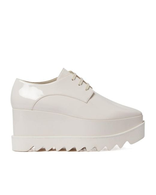 Stella McCartney White Limited Edition Elyse Monochrome Platform Shoes