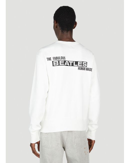 Human Made White Long-Sleeved Sweater for men