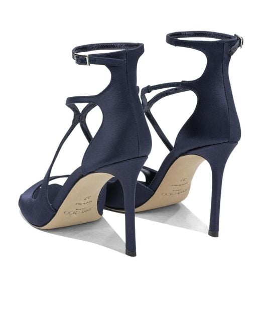 Jimmy Choo Blue Strappy High-Heel Sandals