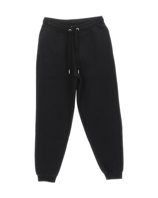 AMI Black Logo-Patch Drawstring Track Pants for men
