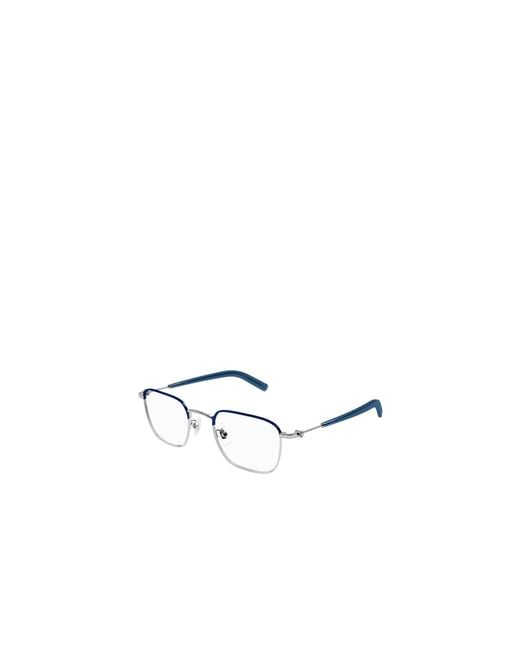 Montblanc White Eyewear Mb0389O Rectangular Glasses And Frames for men