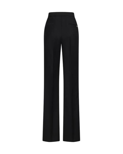 Blumarine Black Diagonal-Weave Trousers