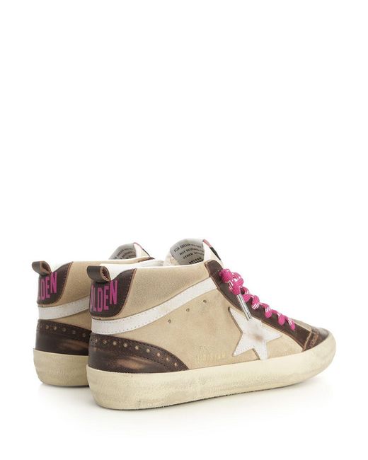 Golden Goose Deluxe Brand Pink Mid Star Leather And Suede Upper Le