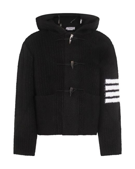 Thom Browne Black Logo Detailed Jacket for men