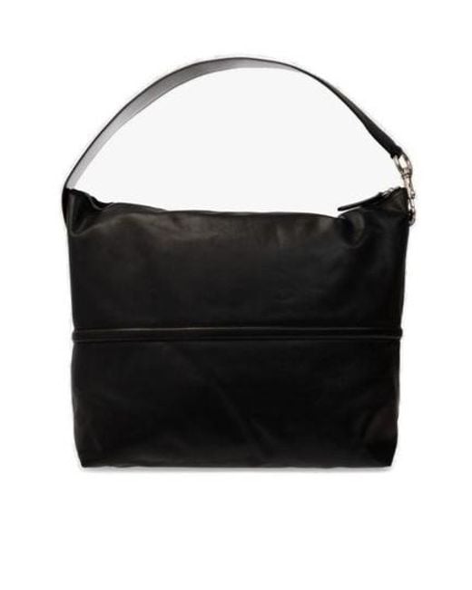 Dries Van Noten Black Zip-Up Shoulder Bag for men