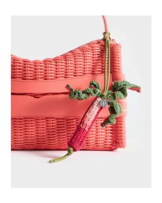 J.W. Anderson White Hand-Crocheted Rhubarb Charm for men