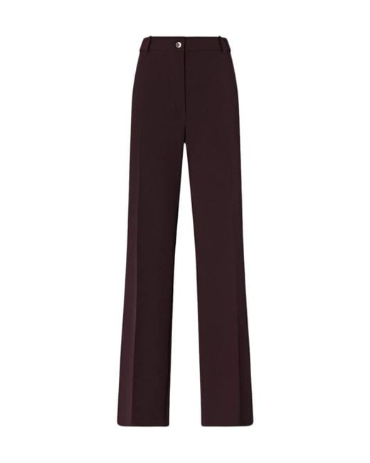 Pinko Purple Plain-Coloured Palazzo Trousers