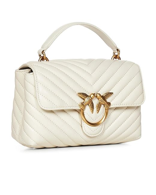 Pinko Natural Lady Love Puff Chevron Mini Crossbody Bag