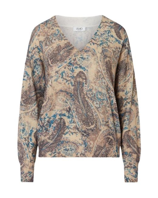 Liu Jo Gray V-Neck Sweater