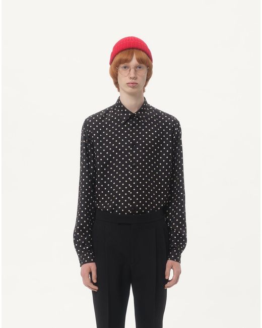 Valentino Black Plusdepois Printed Button-Up Shirt for men
