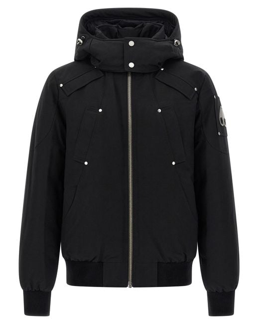 Moose Knuckles Blue Hooded Down Jacket for men