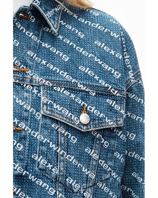 Alexander Wang Blue Button-Up Denim Jacket