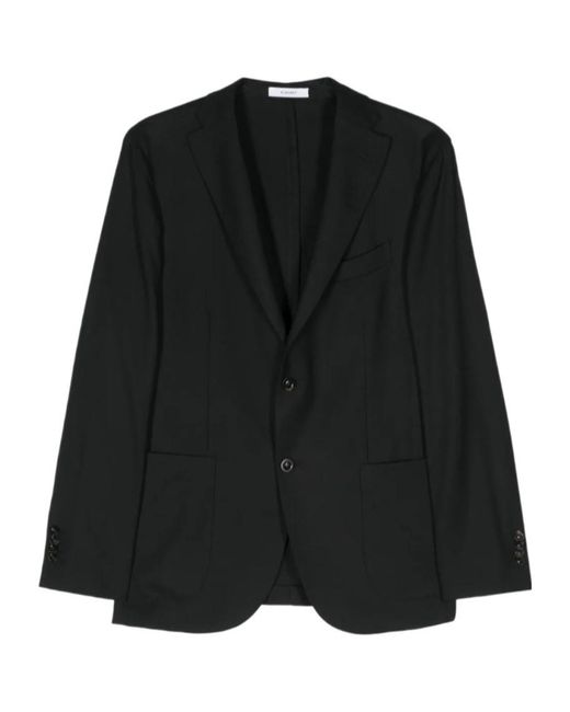 Boglioli Black K-Jacket Single-Breasted Blazer for men