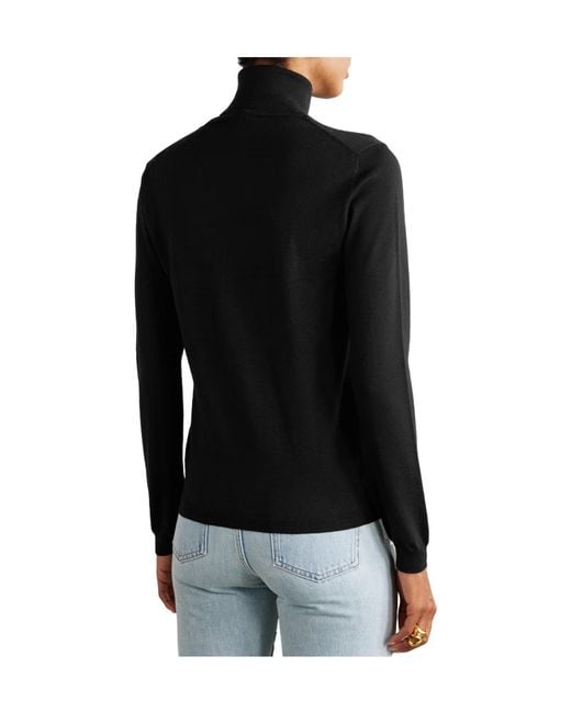 Giuliva Heritage Black Wool Turtleneck Sweater