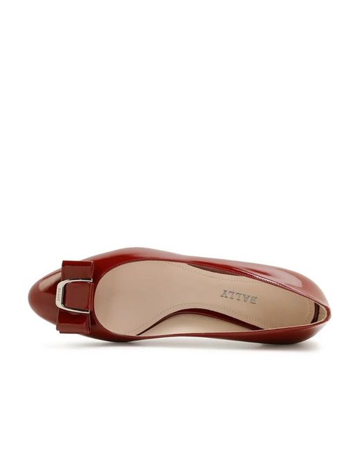 Bally Red Bow Design Flat Shoes