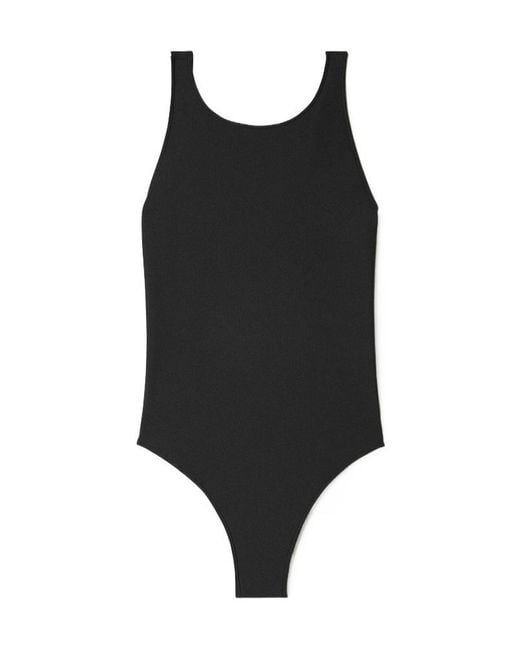 Filippa K Black Cross-Back Swimsuit