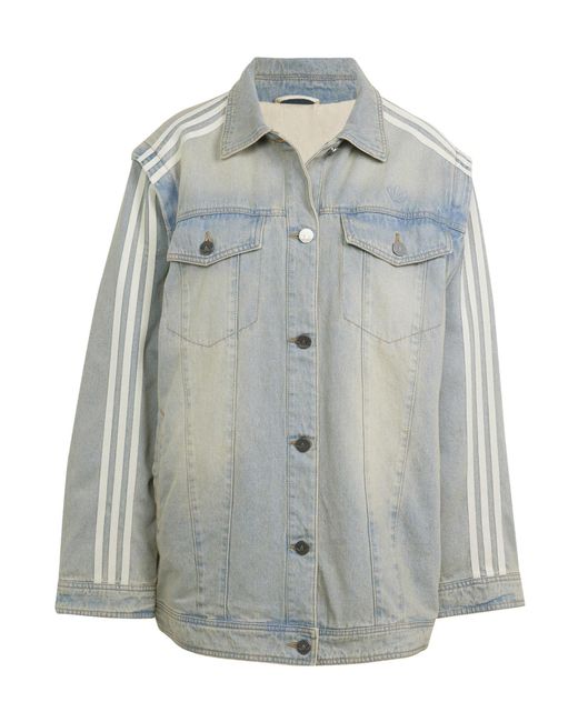 Adidas Originals Gray Long Sleeve Denim Shirt