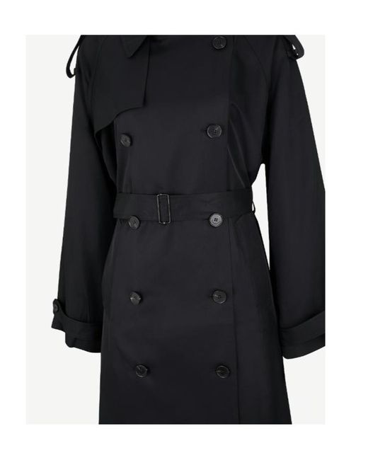 Frankie Shop Black Veyron Belted Trench Coat