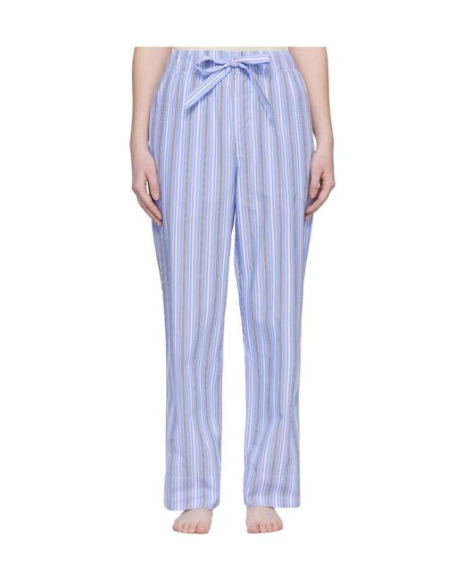 Tekla Blue Drawstring Pajama Pants for men