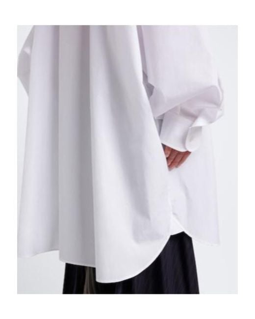 Maison Margiela White Oversized Cotton Poplin Shirt