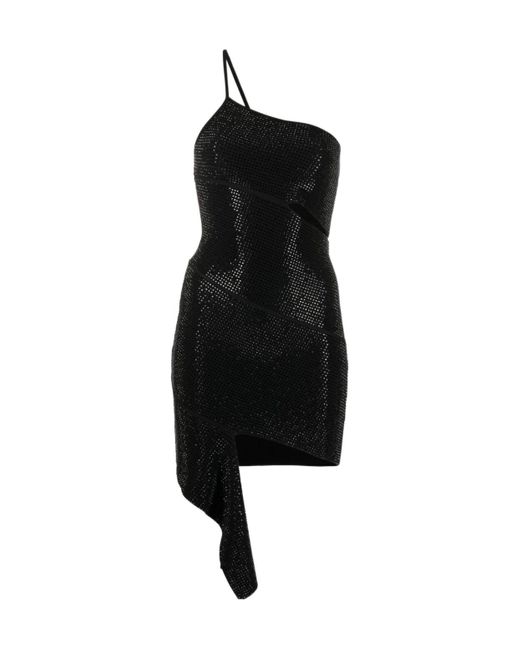 ANDREADAMO Black Embellished Mini Dress